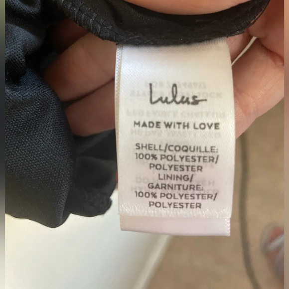 Lulus Rue Black Mesh Floral Embroidered Sequin Bodycon Mini Dress Size XS - Picture 9 of 10